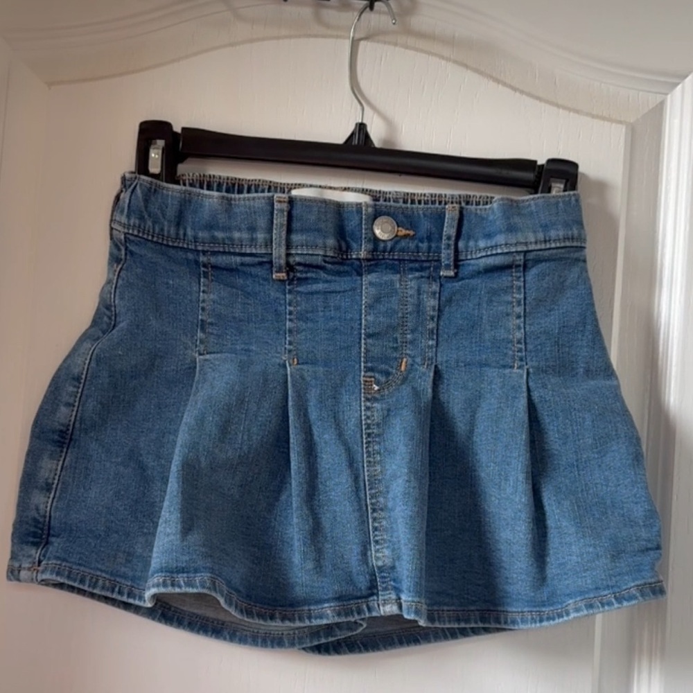 NWT Abercrombie Girls Blue Denim Skirt